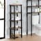 Alaterre Furniture Pomona 48"H Metal and Solid Wood Bath Floor Storage Shelf AMBA7020 - alternate 6